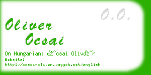 oliver ocsai business card